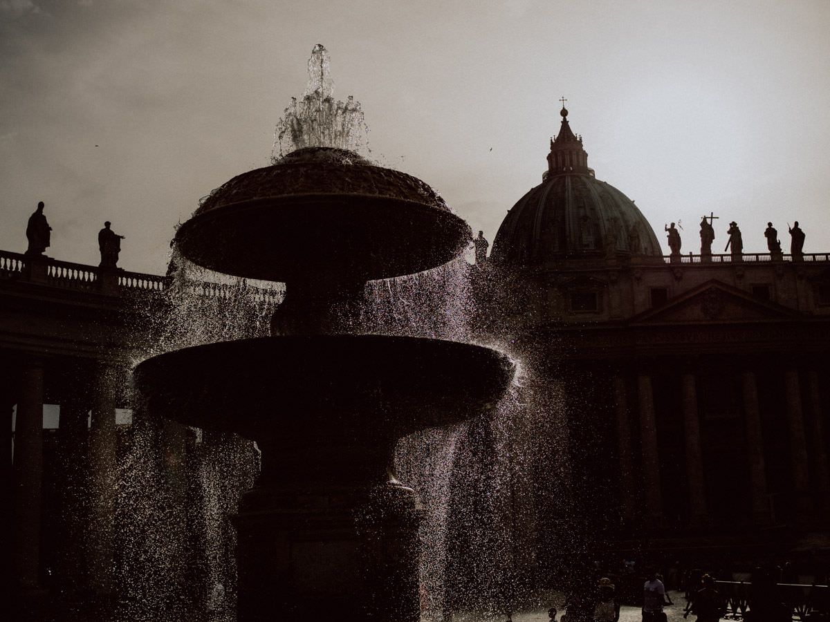 Fountain in Italy Vatican square