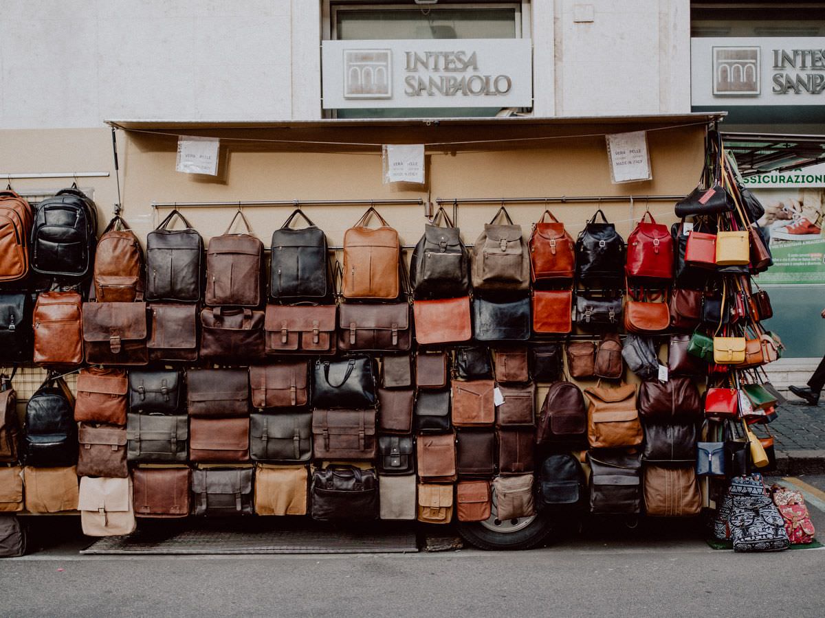 Wall full of leacher bags