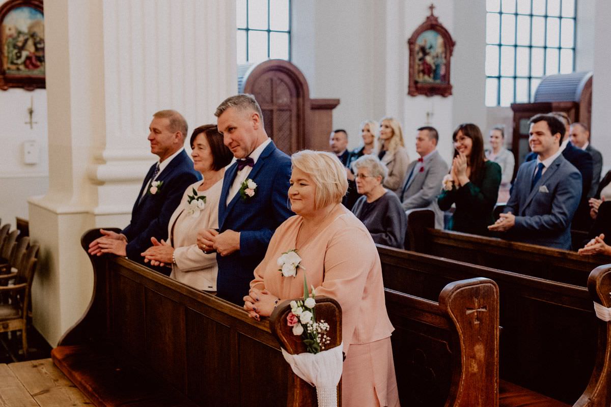 parents of the married couple in the church
