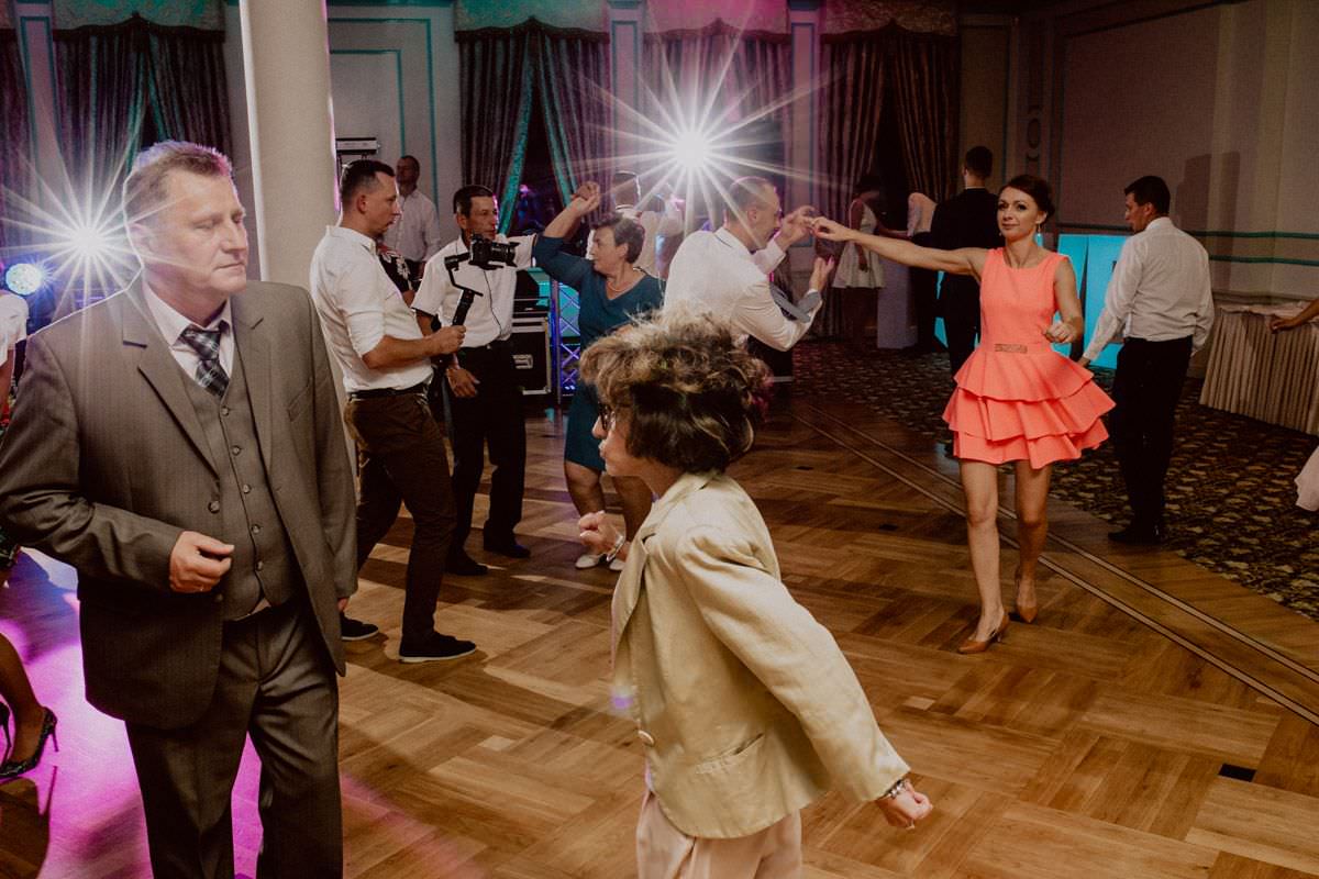 people on wedding party dancing